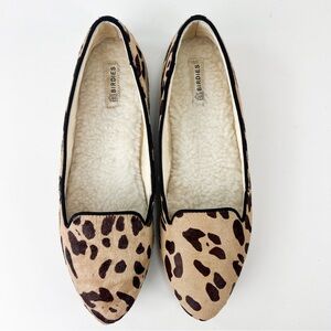 Birdies The Starling Leopard Sheerling Flats Calf Hair Cheetah Women’s size 8